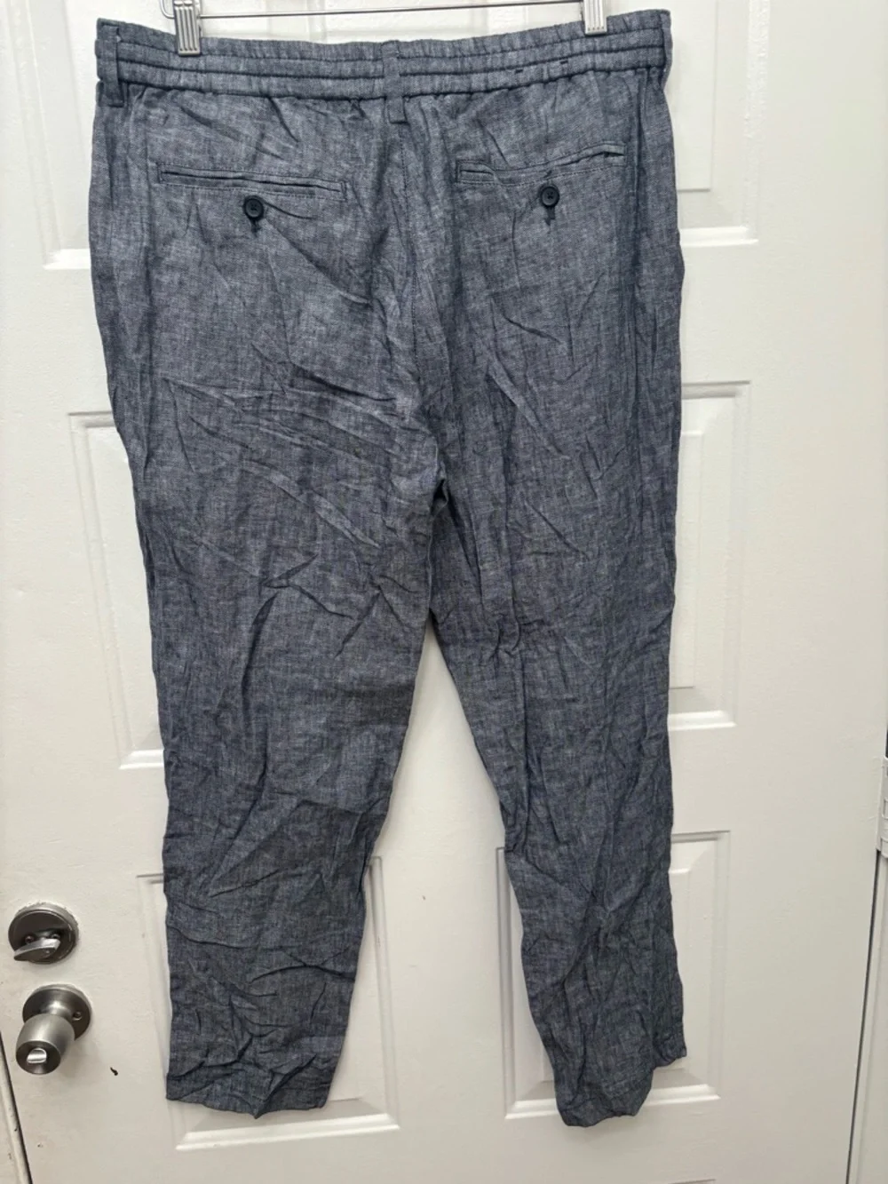Banana Republic Men's Chambray-Style Chinos — Blue Gray